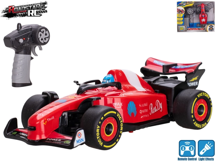 RC formula Roadstar so svetlami 2,4 GHz červená 13,5 cm