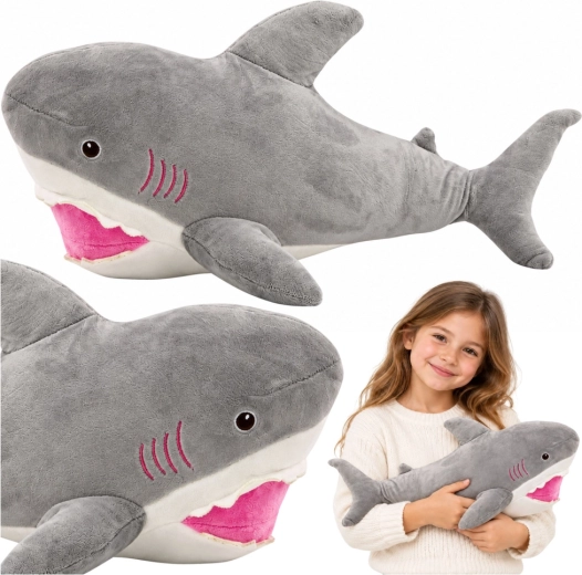 Plyšový žralok Maskot Hugs 50 cm sivý