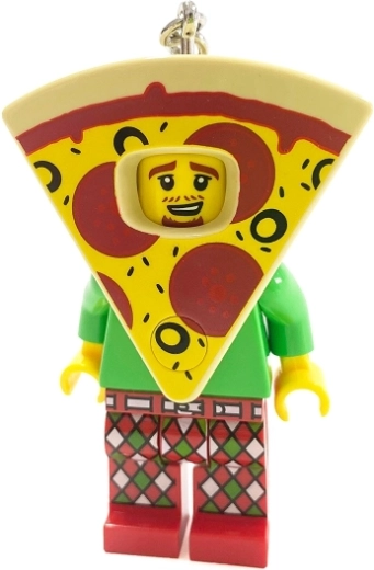 Zábavný LEGO dizajn s kostýmom pizze