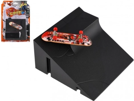 Prstový skateboard s rampou – plastový fingerboard so skrutkovacími dielmi