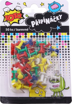 Farebné pripínačky 50 ks