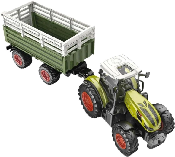 BUDDY TOYS RC traktor s čelným nakladačom a vyklápacím prívesom