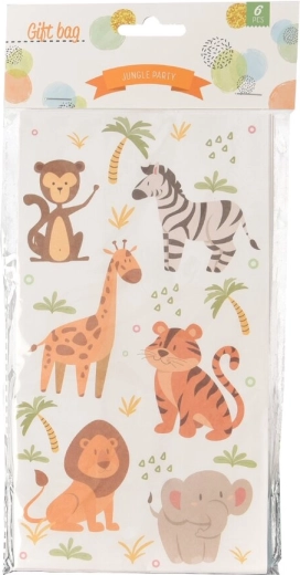 Darčekové vrecúško Jungle 12 × 8 × 22 cm (6 ks)