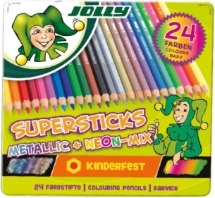 Pastelky Supersticks 24 farieb vrátane metalických a neónových