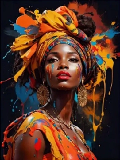 Diamantové maľovanie Afričanka II 30 × 40 cm