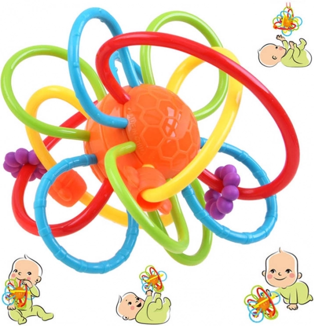 Senzorické hryzadlo pre bábätko s hrkálkou – Variant A