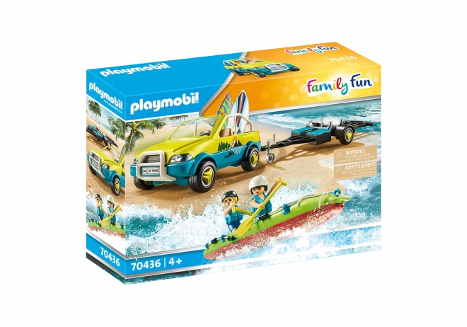 PLAYMOBIL FAMILY FUN plážové auto s lodným prívesom