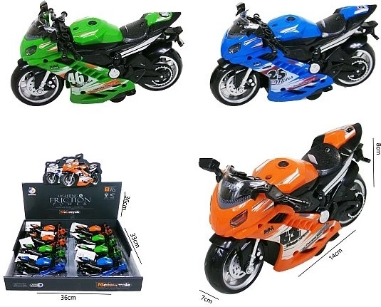 Športová motorka 14 cm so svetelnými a zvukovými efektmi