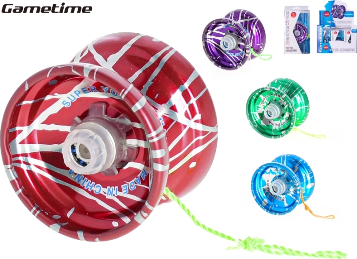 Gametime kovové jojo 5,5 cm, mix 4 farieb, 12 ks v boxe
