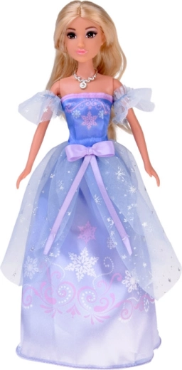 Pohyblivá bábika v trblietavých bálových šatách