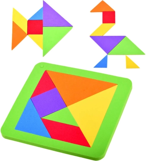 Penové puzzle tangram – farebná logická skladačka