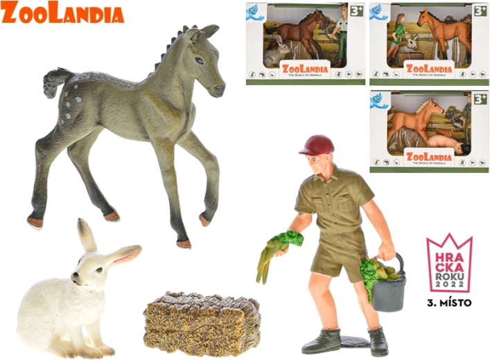 Zoolandia farma – sada zvieratiek a doplnkov (4 druhy) v krabičke