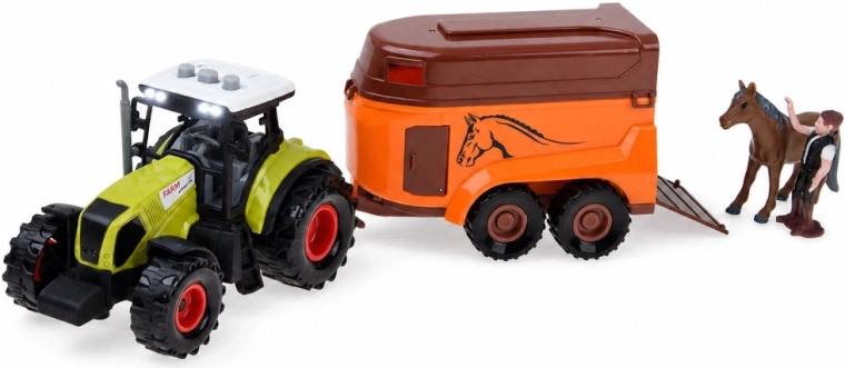 Traktor s prívesom a svetelnými aj zvukovými efektmi