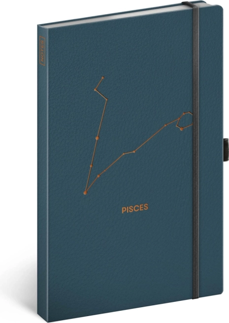 Notique linajkovaný zápisník Ryby 13 × 21 cm