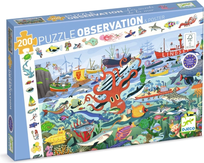 Djeco puzzle Tajomstvo mora 200 dielikov
