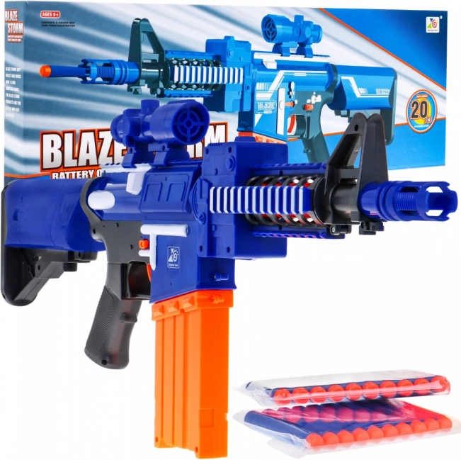 Automatická detská puška BLAZE STORM s 20 penovými nábojmi a zameriavačom