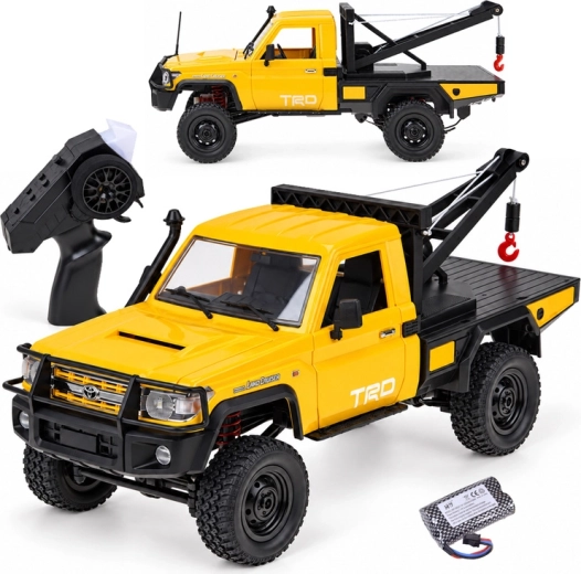 Diaľkovo ovládaný Toyota Land Cruiser 4×4 s navijakom v mierke 1:12