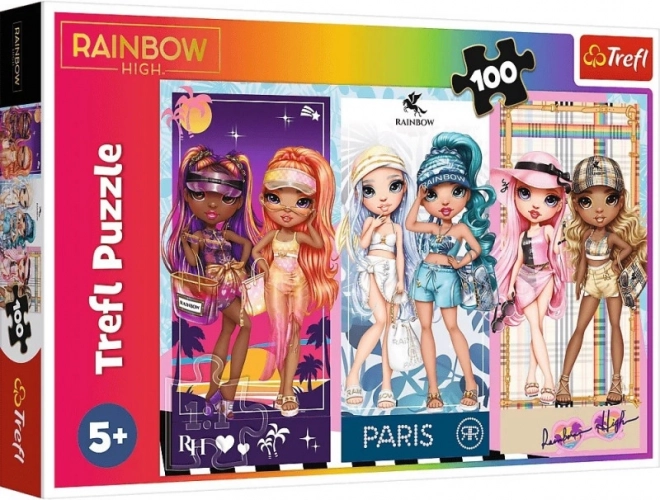 Puzzle 100 dielikov Rainbow High – dúhové bábiky