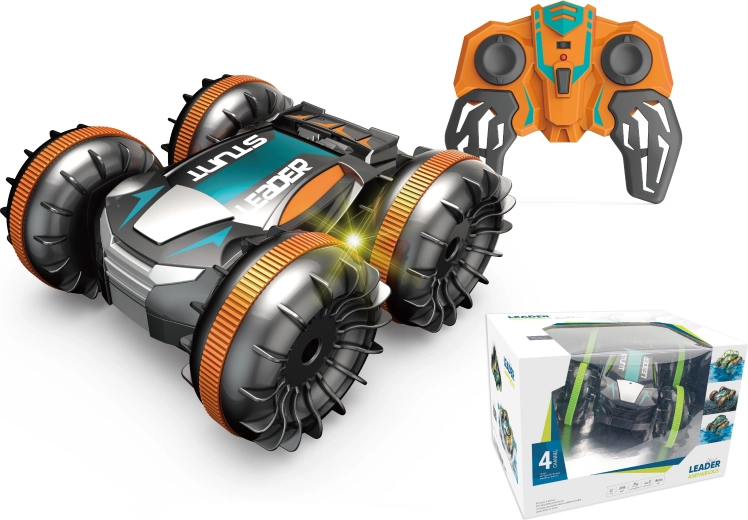 Diaľkovo ovládané obojživelné auto 1:18 oranžové