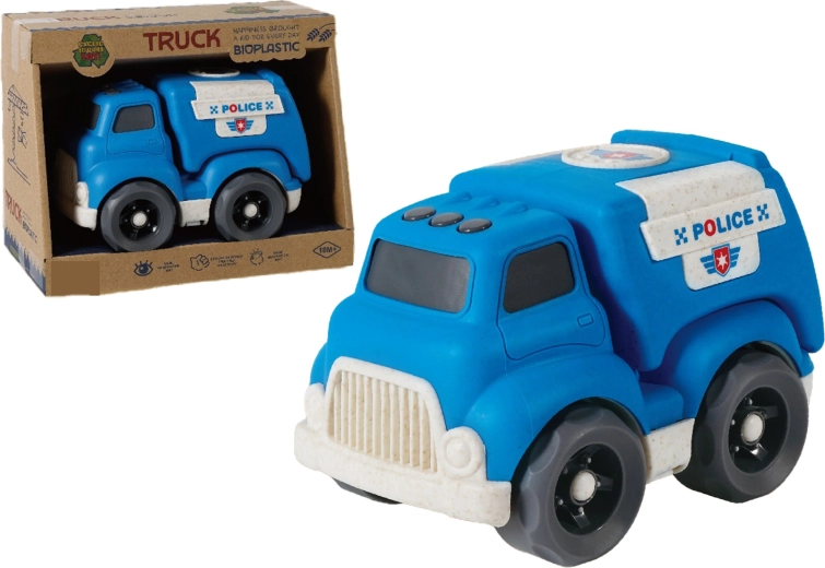 Bioplastové policajné nákladné auto 18 cm
