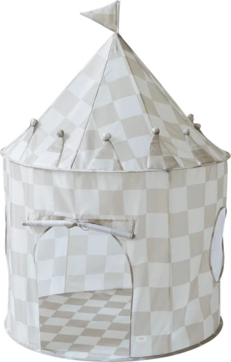 3 Sprouts detský stan recycled checkerboard beige
