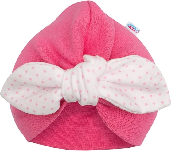 Dievčenská turbanová čiapočka New Baby For Girls s bodkami