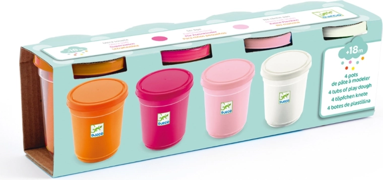 Djeco farebná modelovacia hmota – 4 pastelové farby