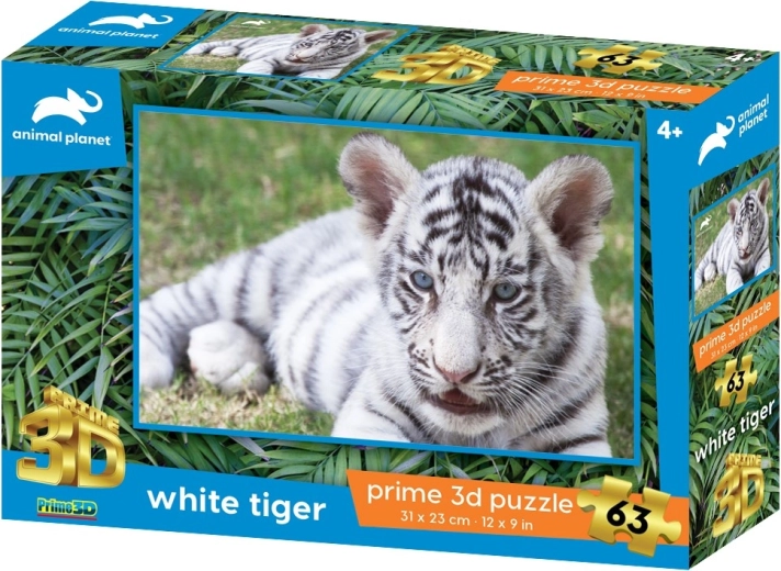 3D puzzle Biely tiger 63 dielikov
