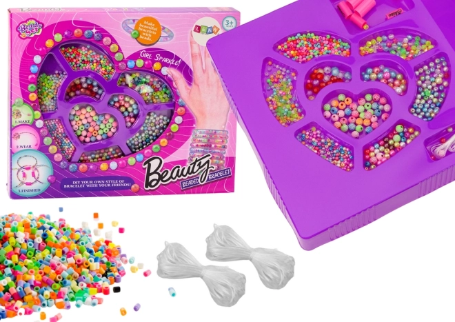 Koráliky na výrobu šperkov – farebná kreatívna sada na náramky