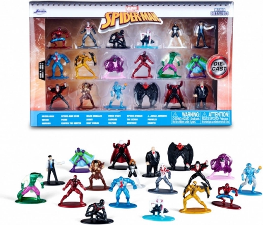 Kovové figúrky MARVEL Spider‑Man – 18‑dielna sada