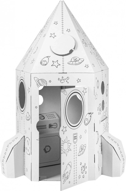 Kartónová detská raketa na vlastnú stavbu