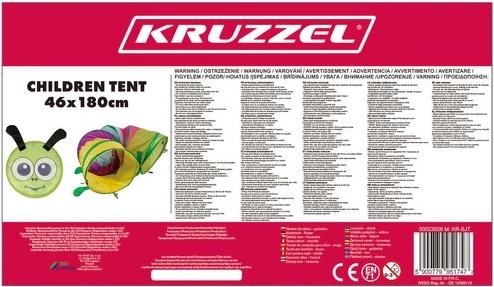 Detský hrací tunel „húsenica“ Kruzzel