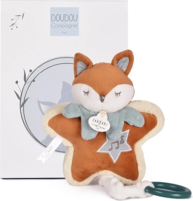 Doudou darčeková sada plyšová líška Timo s uspávankou 16 cm