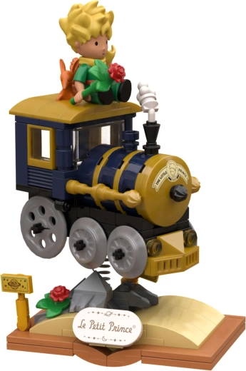 Ikonický vláčik na knižnom podstavci