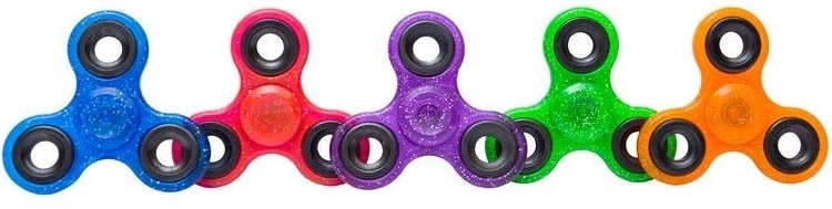Trblietavý fidget spinner 7,5 cm – rôzne farby - 1 kus