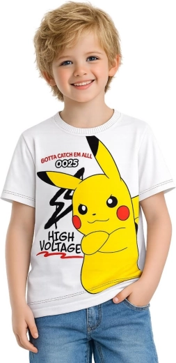 Biele bavlnené tričko Pokémon