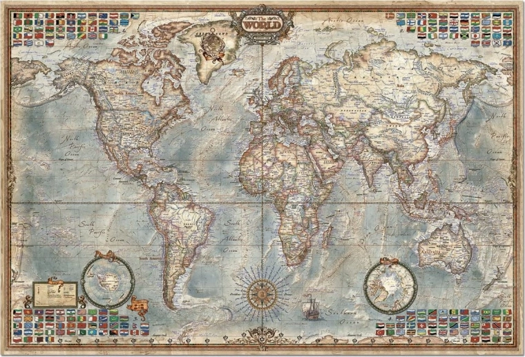 Educa puzzle politická mapa sveta 4000 dielikov