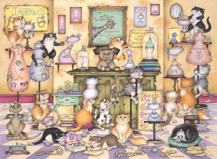 Ravensburger puzzle Hravé roztopašné mačky 500 dielikov