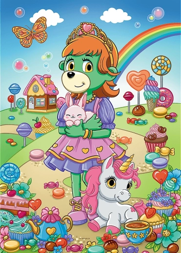 Puzzle s trblietkami Rodina Treflíkovcov 100 dielikov