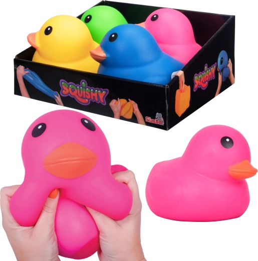 Simba ružová antistresová stláčacia kačička Squishy 17 cm