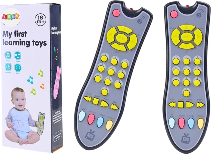 Interaktívne diaľkové ovládanie televízora pre batoľatá Vzdelávacie svetlo a zvuk