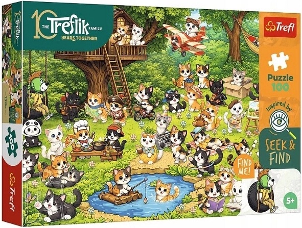 Trefl Seek and Find puzzle Mačací svet 100 dielikov