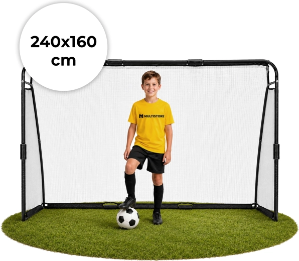 Futbalová bránka so sieťou Movepro 240 × 160 × 80 cm