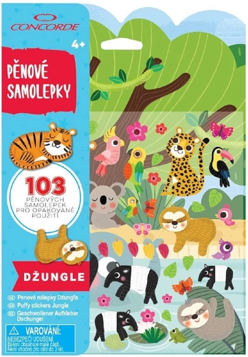 Penené samolepky CONCORDE – džungľa, opakovane použiteľné