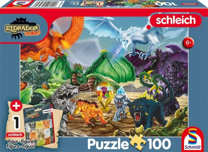 Puzzle Eldrador: Bitka o super kryštál 100 dielikov s figúrkou