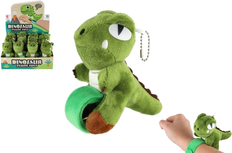 Plyšový dinosaurus – náramok na ruku 13 cm