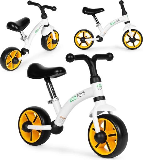 Odrážadlo pre deti s EVA kolesami a nastaviteľným sedlom ECOTOYS, čierne