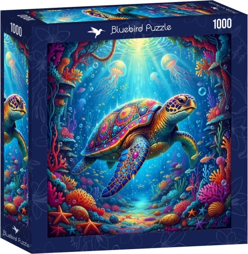 Bluebird štvorcové puzzle morská korytnačka 1000 dielikov