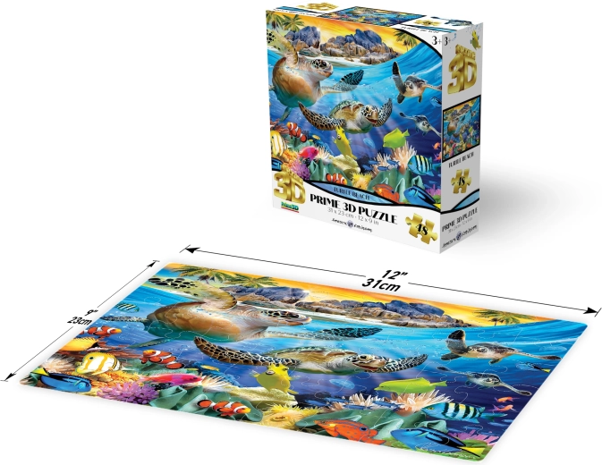 3D puzzle korytnačia pláž 48 dielikov