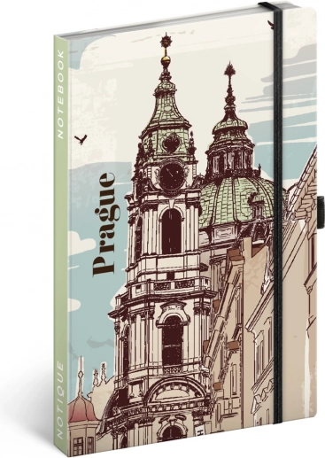 Zápisník Praha linajkový 13 × 21 cm